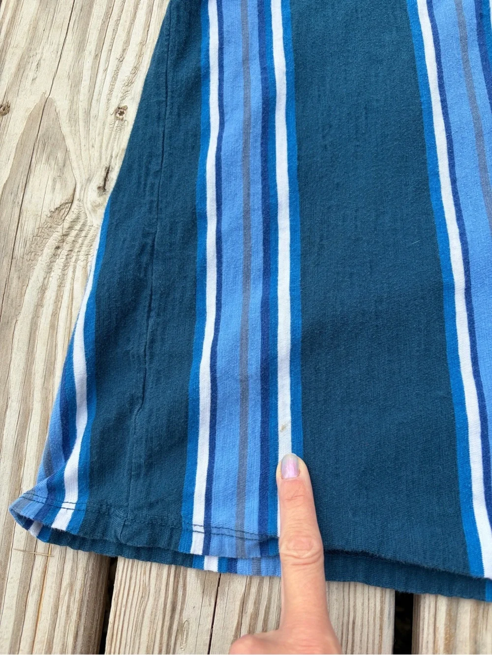 VINTAGE Guess Shirt Adult Medium Blue Striped Crew Neck Hip Hop Streetwear Y2K - Picture 9 of 13